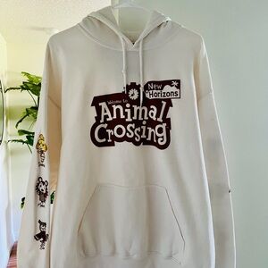 Animal Crossing White Hoodie Size Large